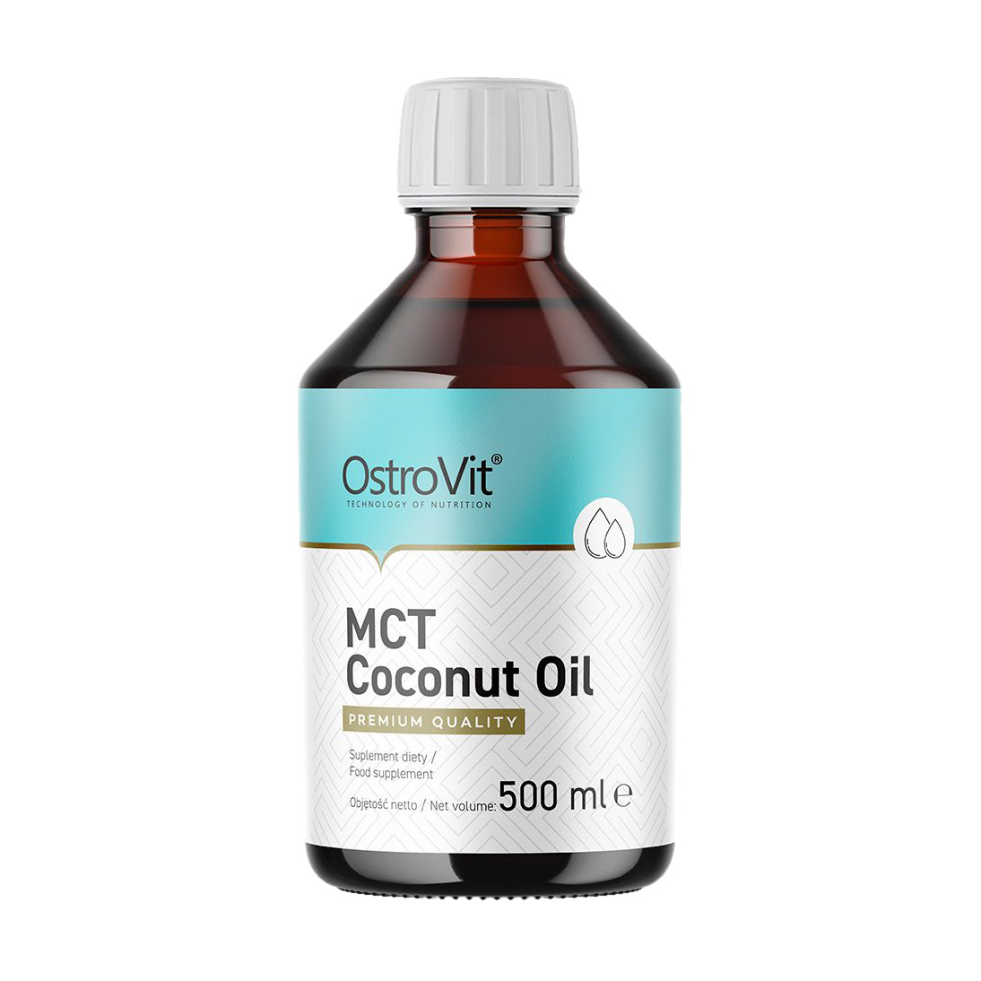 Жирні кислоти OstroVit MCT Coconut Oil MCT в рідині, кокосова олія, 500 мл